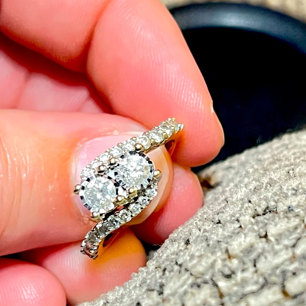 Women's 10k Yellow Gold "Ever Us" Style Ring
